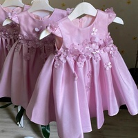 Robe de princesse pour bébés filles européennes et américaines de 3 à 8 ans, nouveau modèle 2026, jupe rose moelleuse, douce et mignonne, en polyester, toutes saisons