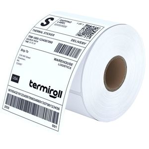 Tùy chỉnh bất kỳ kích thước 4x6 inch <span class=keywords><strong>in</strong></span> vận đơn hậu cần vận chuyển nhãn tấm CuộN dính nhiệt giấy thể hiện Nhãn dán nhãn - Product Image 3