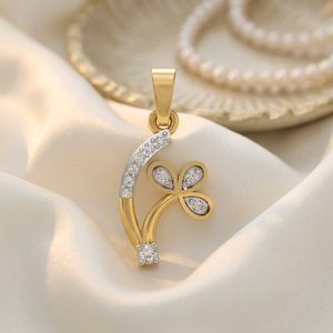 Lab Grown Diamond Silver Modern Vine Flower Pendant <b>Petal</b> Cluster Fine Jewelry For Women Luxury Gifting Custom Wholesale Jewelry - Product Image 6