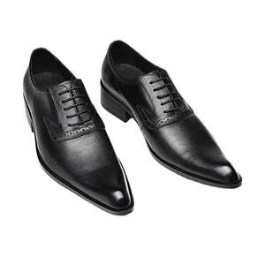 Zapatos de Vestir de Tacón Alto con Punta Puntiaguda de Cuero Genuino de Alta Calidad y Estilo Moderno, Zapatos de Novio para Boda, Calzado Masculino de Moda - Product Image 4
