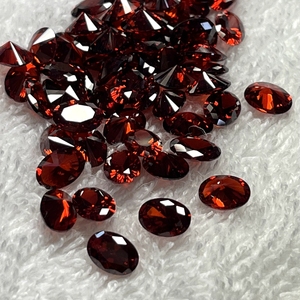 Piedras Sueltas de Circonia Cúbica Sintética, Corte Pera, 5x7 mm, Color Granate - Product Image 2