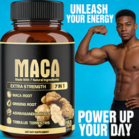 OEM Maca Pour Homme Capsules de Racine de Maca et Capsules de Ginseng avec Ashwagandha pour Booster l'Énergie Masculine - 150 Comprimés Complément Alimentaire à Base de Plantes