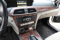 Panneau de commande central de voiture en agate de fibre de carbone pour Mercedes Benz classe C W204 2011 2012 2013 garnitures de bande de tableau de bord kits automatiques