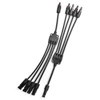Connecteur de branche solaire PV-BMY5 CE IP67 4 à 1 30A 1000V DC femelle et mâle étanche de type Y pour système photovoltaïque solaire