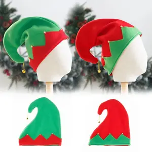 כובע סנטה הפיך נצנצים כובעי חג המולד נשים גברים תחפושת ראש כיסוי ראש סנטה קלאוס כובע למסיבת חג המולד