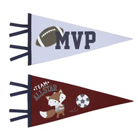 Fanion de feutre de sport d'impression de logo personnalisé de qualité supérieure d'usine de drapeau professionnel, fanion de voiture de football, bannière de fanion