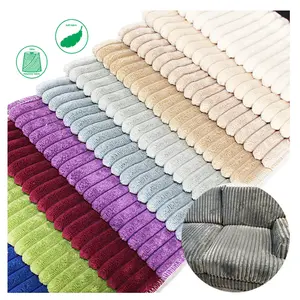 Оптовая продажа, однотонная эластичная Вельветовая ткань в полоску для подушки, простыня, домашний текстиль