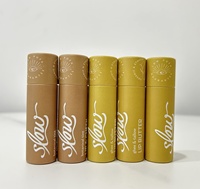 Tube en papier kraft de luxe, impression personnalisée, emballage recyclable, conteneur pour baume à lèvres, déodorant, soins de la peau, cosmétiques