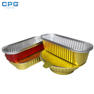 Contenants en aluminium recyclables de 500 ml pour rouleaux de cannelle, desserts de boulangerie, jetables - Product Image 1