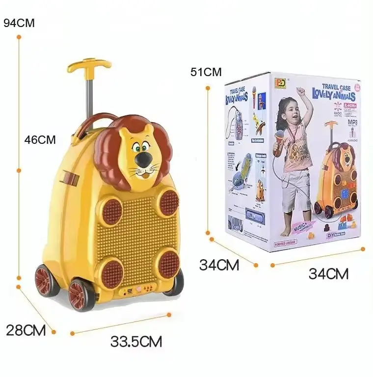 Kinderkoffer mit Trolley großhandel ferngesteuertes Spielzeug kann geladen werden Kindergepäck Karikatur Kinderkoffer
