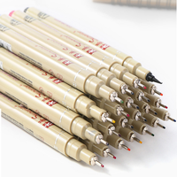Stylos marqueurs permanents professionnels de qualité supérieure, 12 couleurs, en plastique, micro-stylos fins pour modèles en papier MS-807C