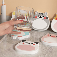 Sous-verres ronds modernes en diatomite – Lot de tapis absorbants à séchage rapide et antidérapants pour tasses à thé et à café, idéal pour la maison et la table à manger