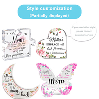 Sublimation personnalisée bloc de construction en acrylique blanc puzzle bloc logo plaque en acrylique décoration de table ornement à donner à maman
