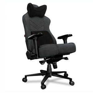 Chaise de jeu E-Sports en cuir moulé haute densité, tissu <span class=keywords><strong>noir</strong></span>, grande <span class=keywords><strong>et</strong></span> haute, avec coussin en mousse à mémoire de forme en velours - Product Image 5