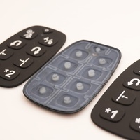Teclado de Silicona Impreso OEM, Botones con Símbolos Personalizados para Control Remoto Electrónico