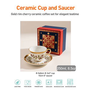 Vendita all'ingrosso tazza <span class=keywords><strong>da</strong></span> caffè in ceramica Vintage in porcellana placcata oro personalizzato e <span class=keywords><strong>piattino</strong></span> <span class=keywords><strong>da</strong></span> <span class=keywords><strong>tè</strong></span> Set regalo porcellana Espresso tazze e piattini <span class=keywords><strong>da</strong></span> <span class=keywords><strong>tè</strong></span> - Product Image 2