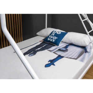 MILENYUM - Litera Doble sobre Individual de Acero Inoxidable Moderno con Estructura Metálica para Hoteles y Almacenes, Fabricada en Turquía - Product Image 3