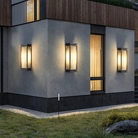 Lampe murale solaire extérieure en acier inoxydable de style européen moderne, étanche IP65, lumière LED pour couloir