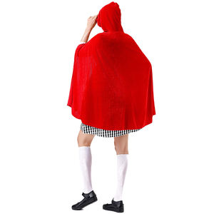 Disfraz de sirvienta para adultos, disfraz de niña, disfraz de Halloween, vestido rojo, traje de capa, disfraz de sirvienta para fiesta, disfraz de Cosplay - Product Image 3
