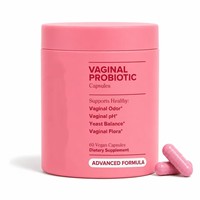Capsules de Probiotiques Vaginaux Marque Blanche, 60 Capsules Végétaliennes, Soutien de la Flore et du pH Équilibré, Complément Alimentaire pour le Bien-être Féminin