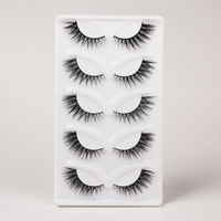 Faux cils œil de chat, effet vaporeux, éventailé, volume vison, style extension pour coin extérieur, cils en bande, fournitures de cils en gros, en vrac