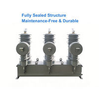 Disjoncteur à vide extérieur triphasé étanche à la poussière 11KV 12KV avec réenclencheur automatique pour réseau électrique
