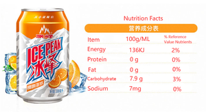 Bebida Carbonatada Sabor Naranja Marca <span class=keywords><strong>Ice</strong></span> Peak 330ml - Product Image 6