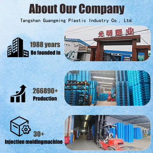 Palettes en plastique HDPE empilables <span class=keywords><strong>de</strong></span> neuf pieds, palettes Euro robustes, <span class=keywords><strong>simple</strong></span> face, entrée 4 directions pour entrepôts et transport - Product Image 6