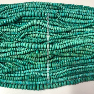 3mm 4mm Natural Arizona turquesa piedra facetada Rondelle cuentas de piedras preciosas hebras de cuerdas en línea mejor precio de fábrica a granel Real - Product Image 1