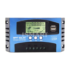 Contrôleur <span class=keywords><strong>de</strong></span> <span class=keywords><strong>charge</strong></span> solaire MPPT 12V 24V Chargeur <span class=keywords><strong>de</strong></span> batterie <span class=keywords><strong>de</strong></span> panneau solaire 30A 40A 50A 60A 100A Régulateur d'affichage LCD double USB avec <span class=keywords><strong>charge</strong></span> - Product Image 2
