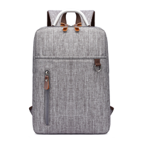 Sac à dos d'école pour ordinateur portable Oxford imperméable avec logo personnalisé, unisexe, pour les voyages, les étudiants, fermeture éclair, 14 pouces, 20L