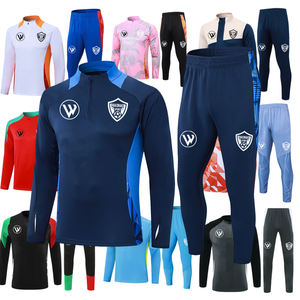 Erkekler için 2425 gerçek bej futbol eşofman toptan futbol eğitimi üniforma eşofman - Product Image 4