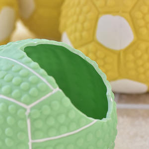 Mainan bola anjing REMBER hewan peliharaan mainan hewan peliharaan REMBER lateks membuat suara mainan bola voli sepak bola interaktif anak anjing mainan sepak bola - Product Image 4