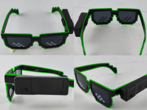 نظارات دي جي راف كرنفال للحفلات مصنوعة من بلاستيك النايون ومزودة بإضاءة LED نظارات شمسية متعددة الألوان للحفلات - Product Image 4