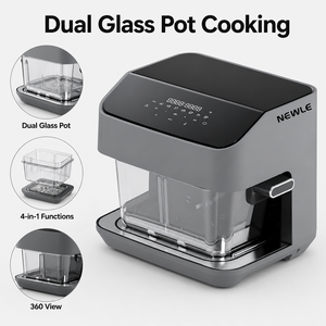 Vente en gros NOUVEAU Friteuse à <span class=keywords><strong>air</strong></span> NEWLE 8L avec <span class=keywords><strong>pot</strong></span> en verre pour la famille - Product Image 4