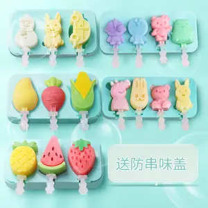 Vendita calda BPA free mini silicone ice cream tools stampo per ghiaccioli con bastoncini di legno