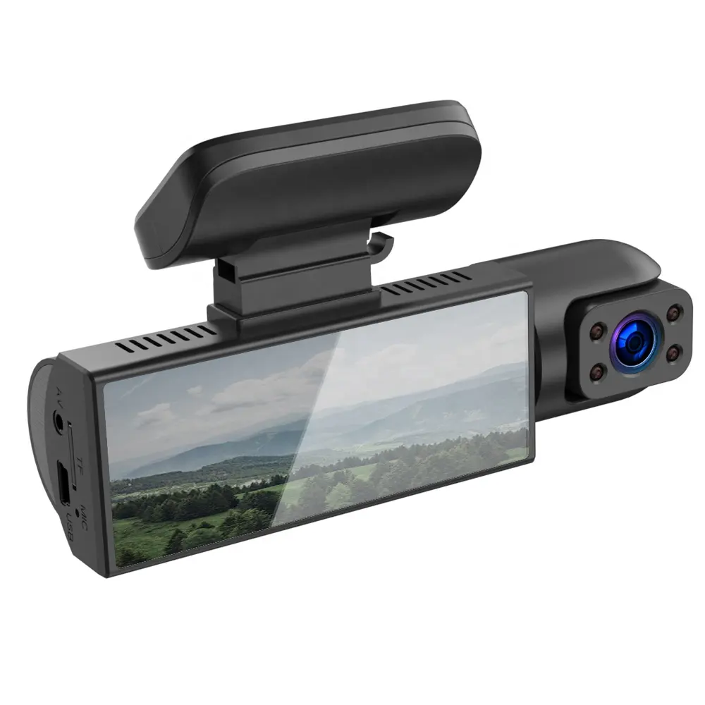 Manufacturer OEM Car 4K Dash Cam Recorder GPS Wifi Dual Camera Front Inside Dual Camera Car DVR Review Car Wifi Camera Recorder