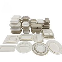 Assiettes à dîner jetables écologiques en papier de canne à sucre bagasse Assiettes durables et jetables