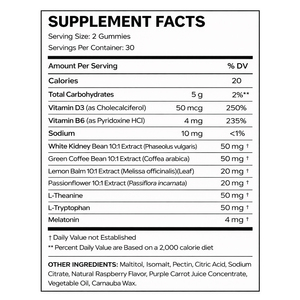 Gomitas Quemagrasas Nocturnas Certificadas por GMP, Suplemento Dietético para Reducir Grasa Abdominal, Gomitas Quemagrasas Premier - Product Image 2