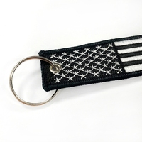 Kaychains en tissu tissé avec logo personnalisé bon marché porte-clés personnalisés porte-clés