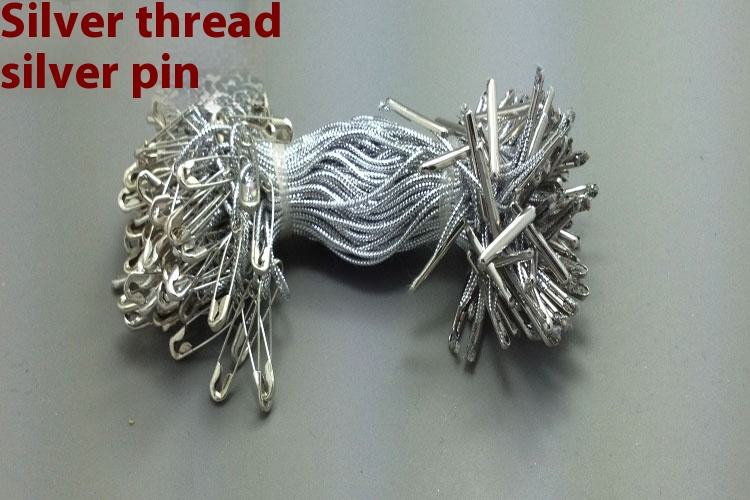 Linea argento grigio-argento filo argento rame-pin