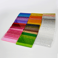 Feuilles acryliques à paillettes dorées 1220x2440mm Feuilles de plexiglas à paillettes dorées claires pour décoration de bricolage