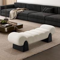 Banc de rangement minimaliste en bois massif et tissu, style rustique, pour chambre à coucher, bout de lit, ou vestiaire, avec fonction tabouret ou ottoman long pour changer de chaussures