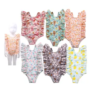 Custom Hot Sale Girls' Swimsuit For Holiday Travel Children's Swimsuit Custom Children Toddler 1 Piece Kids Swimwear