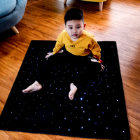 Tapis lumineux à fibres optiques LED pour enfants, éducatif, pour l'autisme, tapis étoilé tactile à fibres optiques, tapis sensoriels pour salle sensorielle