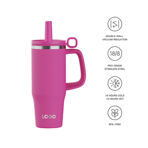 Nuovo stile personalizzato isolato in acciaio inox 40 oz <span class=keywords><strong>tazza</strong></span> da viaggio da 50 once con manico in paglia <span class=keywords><strong>punte</strong></span> del coperchio - Product Image 5