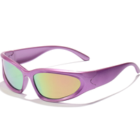 COOCHE Lunettes de soleil ovales unisexes pour enfants de haute qualité avec protection UV400, monture intégrale, idéales pour le cyclisme et les fêtes