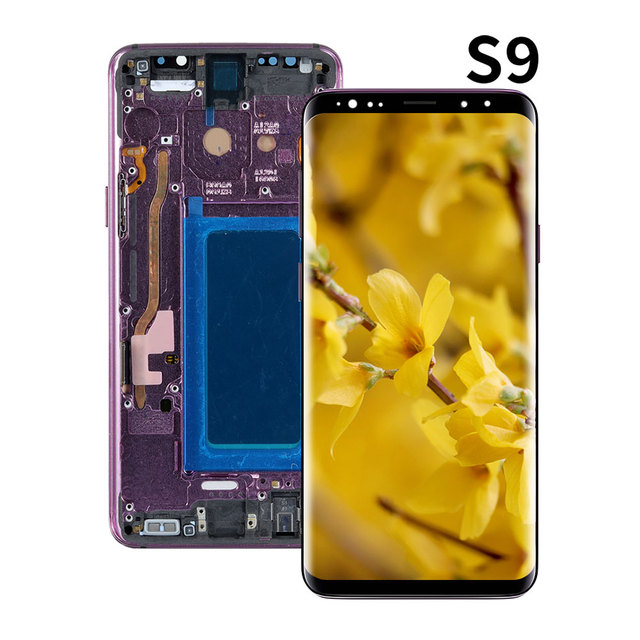 For Samsung for Galaxy S9 OLED LCD Screen Replacement with Frame Mobile Phone LCDs for Use on for Samsung S9 Cell Phone