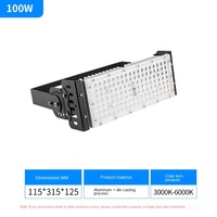 Projecteur LED IP65 100W-400W pour l'extérieur, l'ingénierie et l'aménagement paysager, pour les poteaux carrés, les terrains de basket-ball, alimentation CA