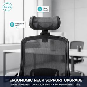 Reposacabezas de Repuesto para Silla <span class=keywords><strong>Aeron</strong></span> de <span class=keywords><strong>Herman</strong></span> <span class=keywords><strong>Miller</strong></span>, Sin Necesidad de Taladrar, Ajustable, de Malla, para el Cuello, Suministro de Fábrica OEM ODM - Product Image 2